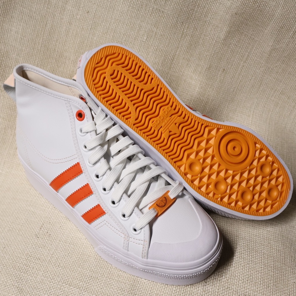 Adidas Nizza Platform Mid Vegan 'White Bliss Orange'